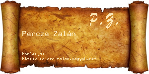 Percze Zalán névjegykártya
