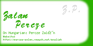 zalan percze business card